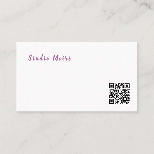 Minimalist Subtle Luxury Salon QR Code 名刺 (裏面)