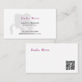 Minimalist Subtle Luxury Salon QR Code 名刺 (正面/裏面)