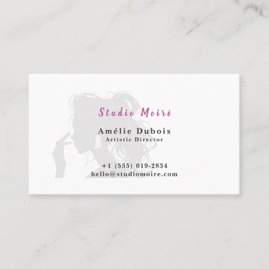 Minimalist Subtle Luxury Salon QR Code 名刺 (正面)