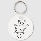 Minimalist Sugar Glider Line Art キーホルダー (裏面)