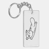 Minimalist Sugar Glider Line Art キーホルダー (正面左)