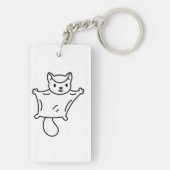 Minimalist Sugar Glider Line Art キーホルダー (裏面)