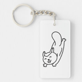 Minimalist Sugar Glider Line Art キーホルダー