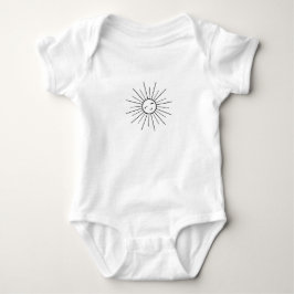 Minimalist Sun Baby Bodysuit - Cute Sunshine ベビーボディスーツ