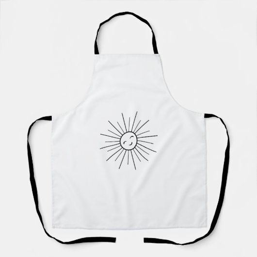 Minimalist Sun Kitchen Apron - Modern Sunshine Coo エプロン (正面)