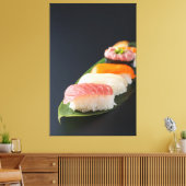 Minimalist Sushi Elegance - Japanese Canvas Art キャンバスプリント (インサイチュ (リビング))