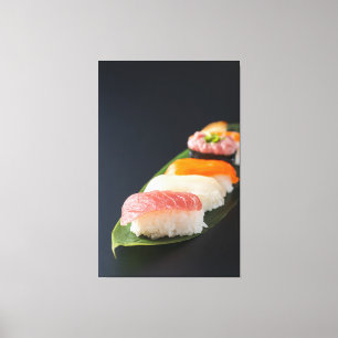 Minimalist Sushi Elegance - Japanese Canvas Art キャンバスプリント
