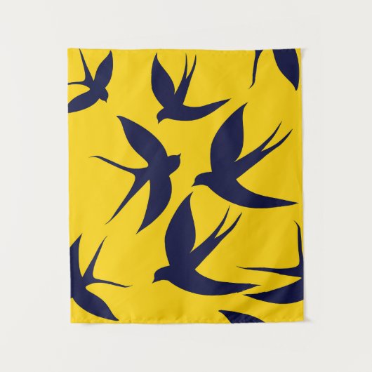 Minimalist Swallow Small (34" x 40") Tapestry タペストリー (正面)
