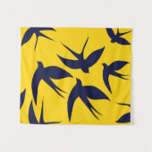 Minimalist Swallow Small (34" x 40") Tapestry タペストリー (正面(横))