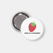 Minimalist sweet strawberry Magnet  マグネット (正面/裏面)