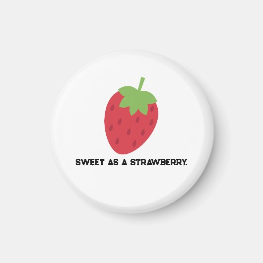 Minimalist sweet strawberry Magnet  マグネット (正面)