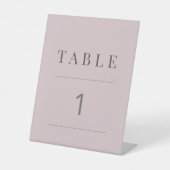 Minimalist Table Number Dusky Rose 台座サイン (正面)