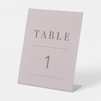 Minimalist Table Number Dusky Rose 台座サイン