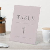 Minimalist Table Number Dusky Rose 台座サイン (インサイチュ)