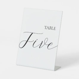 Minimalist Table Number Five  台座サイン