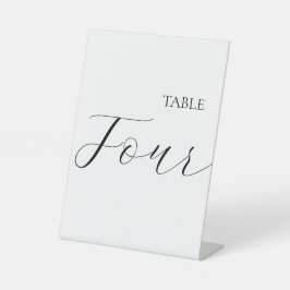 Minimalist Table Number Four  台座サイン