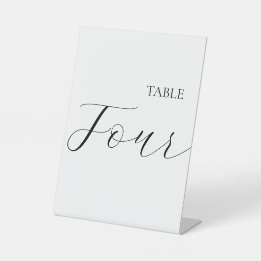 Minimalist Table Number Four  台座サイン (正面)