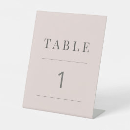 Minimalist Table Number | Warm Blush 台座サイン