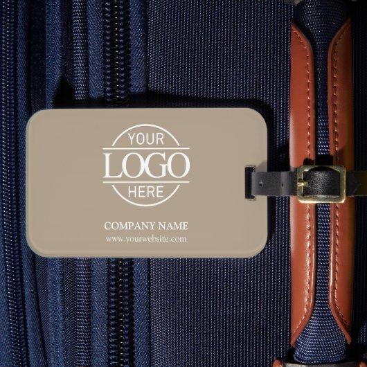 Minimalist Taupe Corporate Company Business Logo ラゲッジタグ (正面インサイチュ4)