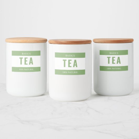 Minimalist TEA Label for Containers フードラベル (ボトル)