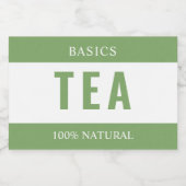 Minimalist TEA Label for Containers フードラベル (シングルラベル)