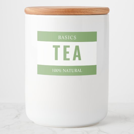 Minimalist TEA Label for Containers フードラベル (正面)