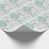  Minimalist Teal Dandelion Seed Wrapping Paper ラッピングペーパー (角)