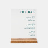 Minimalist Teal Menu Sign アクリルサイン (正面)