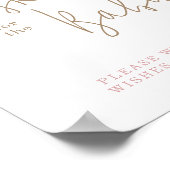 Minimalist Teddy Bear Baby Shower Wishes For Baby ポスター (角)