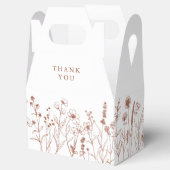 Minimalist terracotta floral thank you wedding  フェイバーボックス (オープン)