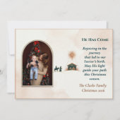 Minimalist Terracotta Nativity Journey Arch Photo シーズンカード (正面)