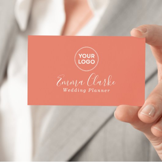 Minimalist Terracotta Scan Code Business Card 名刺