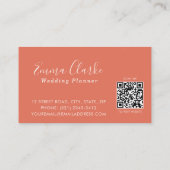 Minimalist Terracotta Scan Code Business Card 名刺 (裏面)