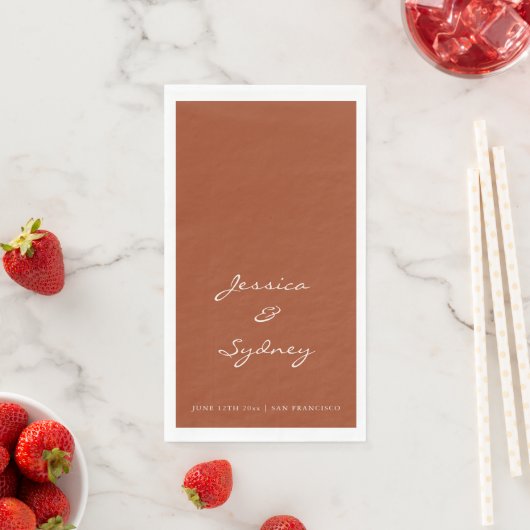 Minimalist Terracotta Script Wedding Custom (インサイチュ)