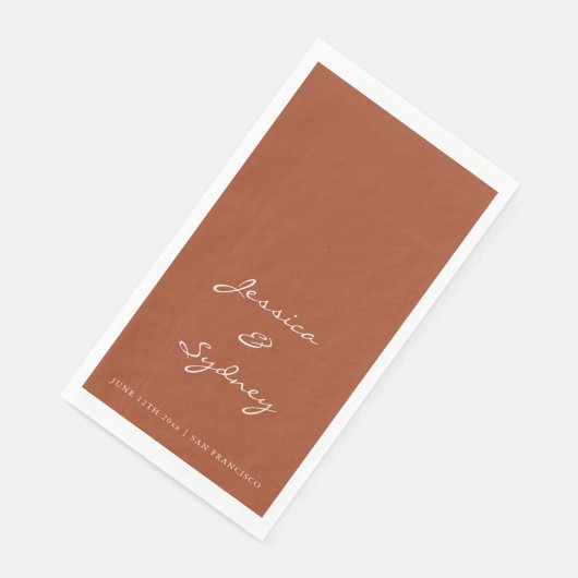 Minimalist Terracotta Script Wedding Custom (コーナー)
