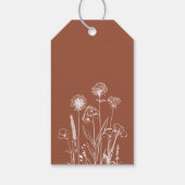 Minimalist Terracotta Wildflower Wedding Thank you ギフトタグ (裏面)