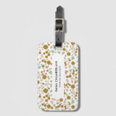 Minimalist Terrazzo Print Modern Custom   ラゲッジタグ (正面縦)