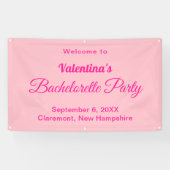 Minimalist Text-Based Pink Bachelorette Party 横断幕 (横)