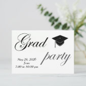 Minimalist Text College Graduation Party  招待状 (スタンド正面)