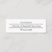 Minimalist Text Design Graduation  コーリングカード (正面)