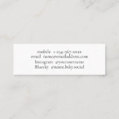 Minimalist Text Design Graduation  コーリングカード (裏面)