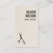 Minimalist Texture Beige Black Bold Hair Salon 名刺 (正面)