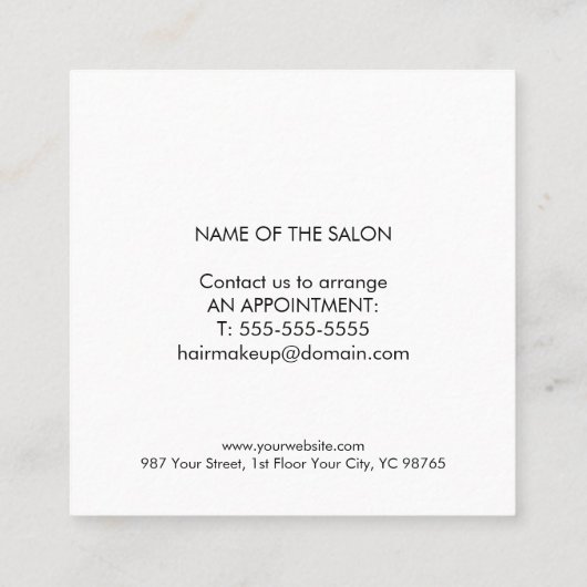 Minimalist Texture White Grey Bold First Visit 割引カード (裏面)