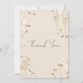 Minimalist Thank You Card | Modern Beige & Ivory 招待状