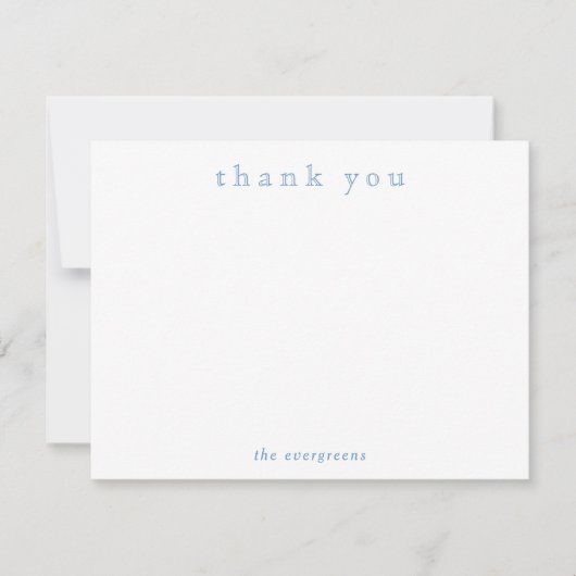 Minimalist Thank You Couples or Family Stationery ノートカード (正面)