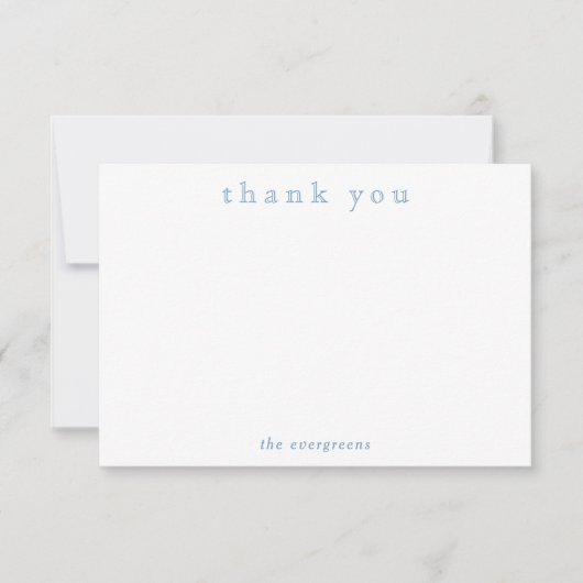 Minimalist Thank You Couples or Family Stationery ノートカード (正面)