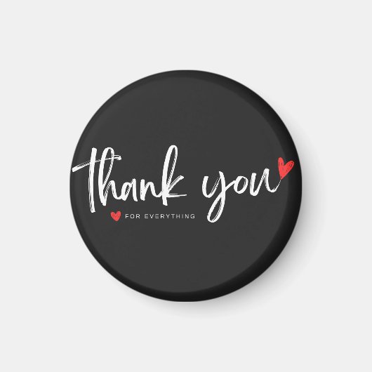 Minimalist Thank You Heart Magnet マグネット (正面)