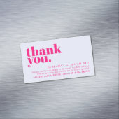 Minimalist Thank You note left Lilac Pink マグネット名刺 (インサイチュ)