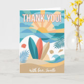 Minimalist Thank You Simple Black Modern gift カード (黄色い花)