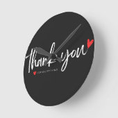 Minimalist "Thank You" Wall Clock ラウンド壁時計 (傾斜)